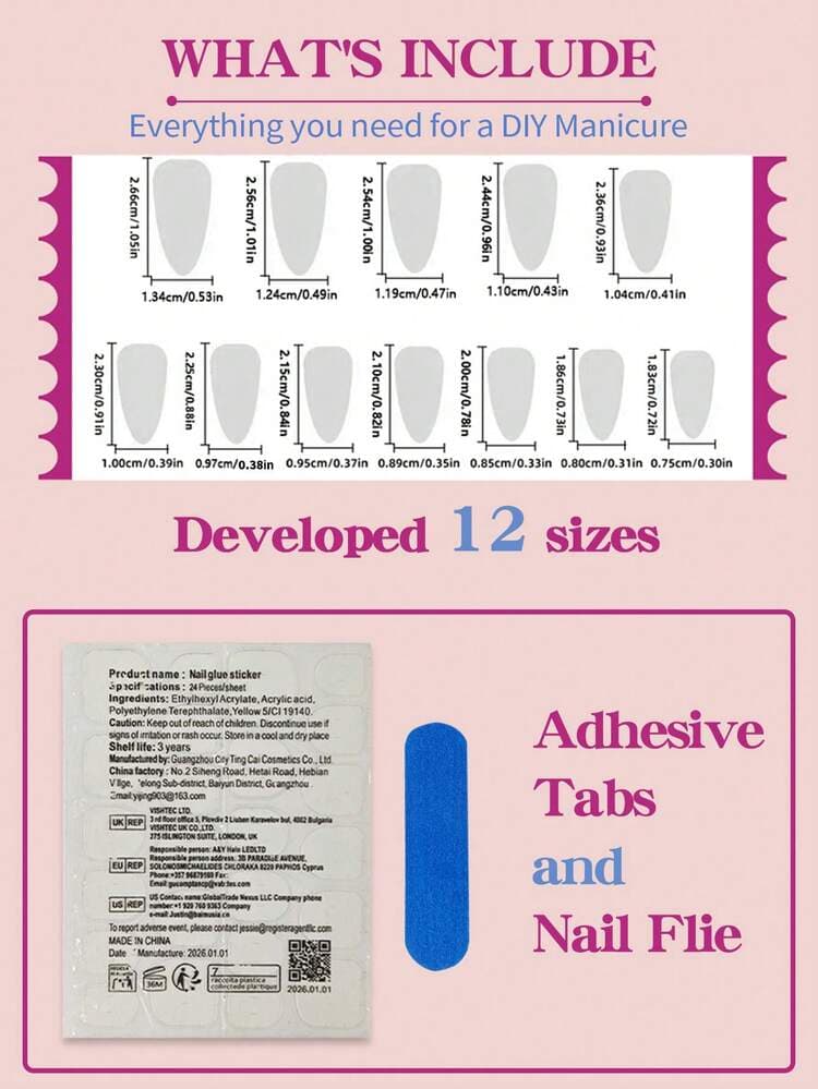 Wine Red Almond French Press-On Nails with Bow Decor - 24pcs detail photo 9 - Press-On Nails at ShopKaar