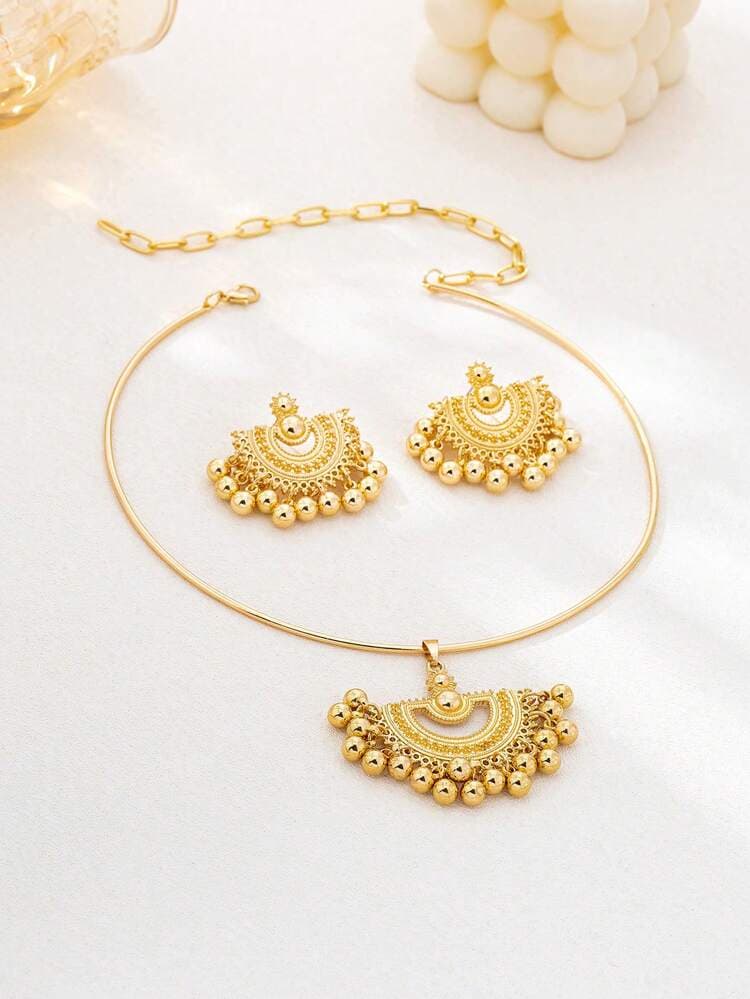 Bohemian Fan Tassel Drop Earrings detail photo 10 - Earrings at ShopKaar