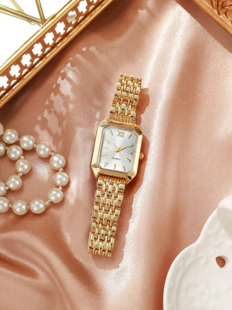 Square Dial Steel Band Quartz Watch detail photo 7 - Watches at ShopKaar