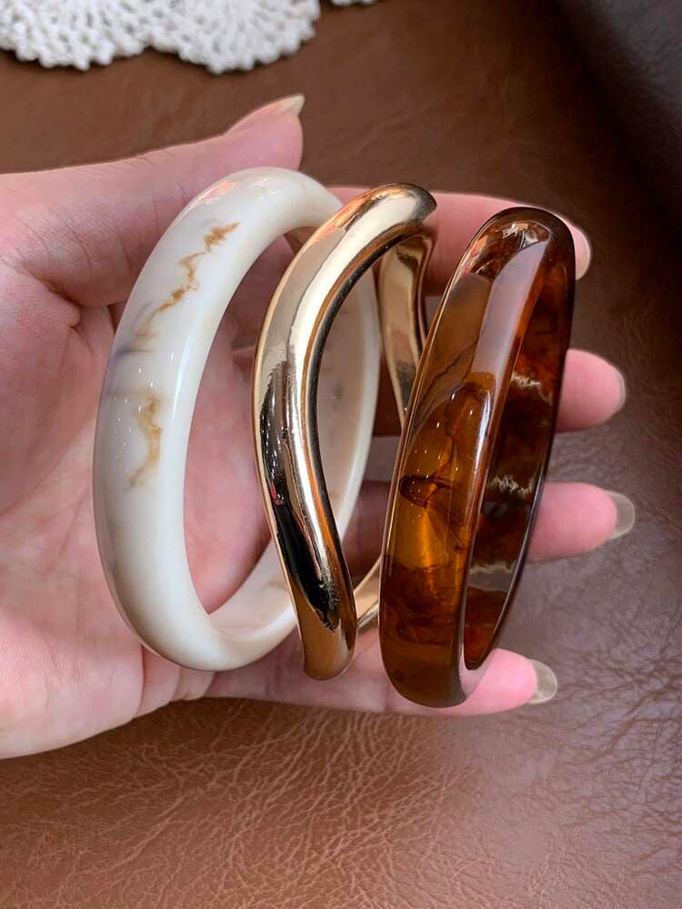 Vintage Boho Brown Bracelet Set - 3pcs detail photo 4 - Bracelets at ShopKaar