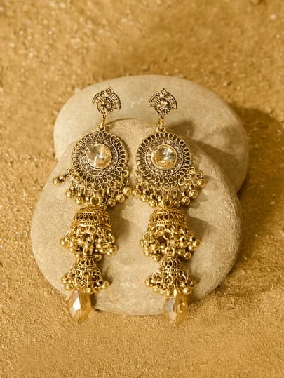 Bell Ball Tassel Drop Earrings main product photo - Earrings at ShopKaar