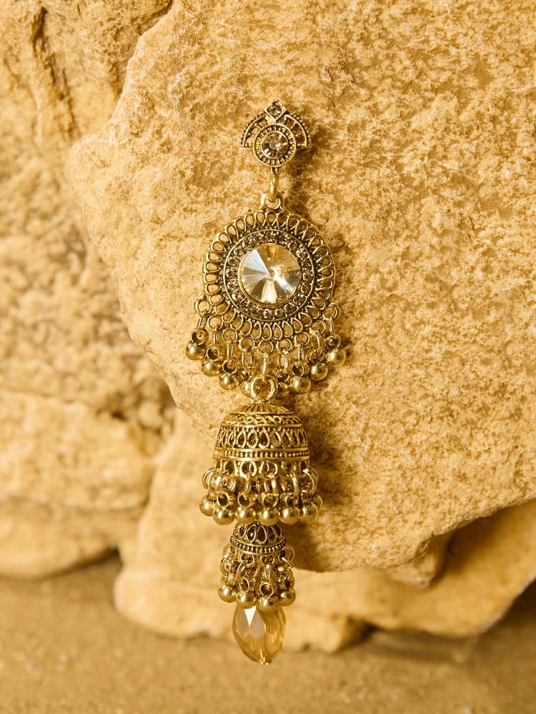 Bell Ball Tassel Drop Earrings detail photo 5 - Earrings at ShopKaar