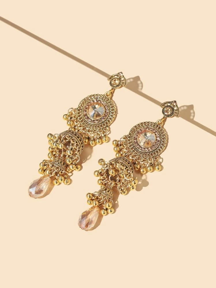 Bell Ball Tassel Drop Earrings detail photo 9 - Earrings at ShopKaar