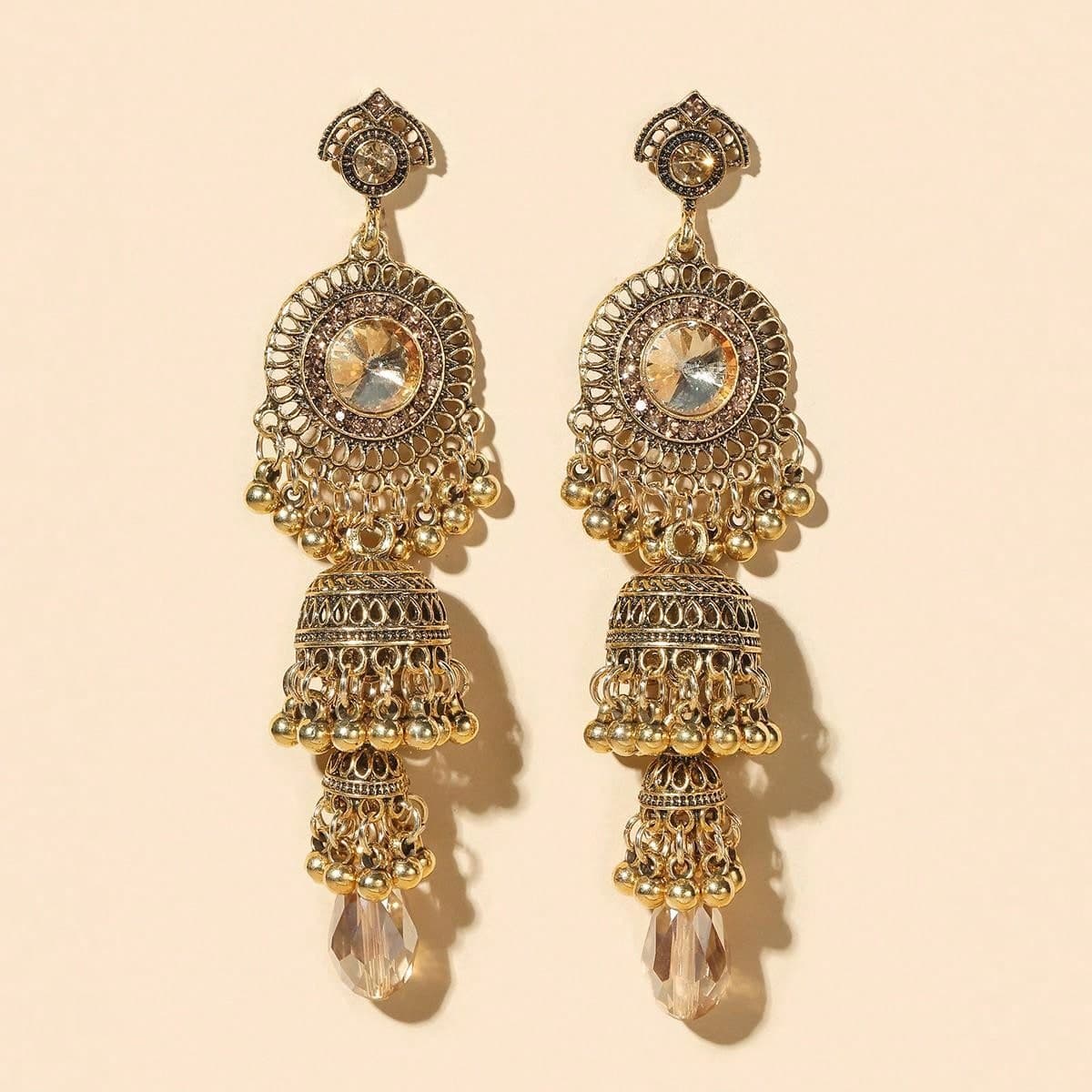 Bell Ball Tassel Drop Earrings detail photo 11 - Earrings at ShopKaar