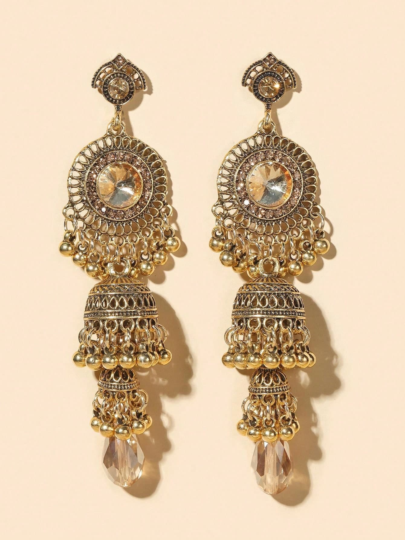 Bell Ball Tassel Drop Earrings detail photo 12 - Earrings at ShopKaar