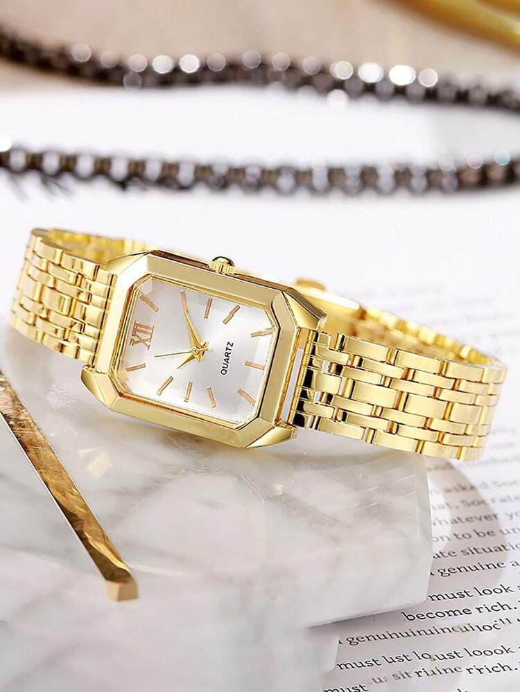 Gold Watch and Jewellery Gift Set - 6pcs detail photo 4 - Watches at ShopKaar