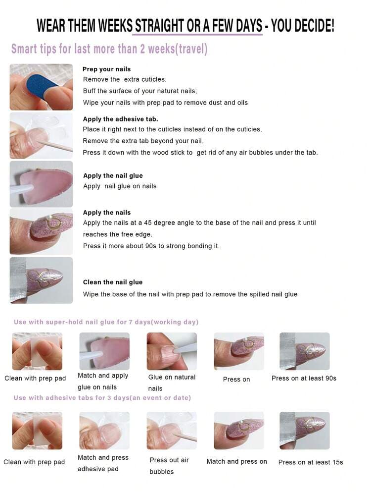 White Flower French Almond Press-On Nails - 24pcs detail photo 9 - Press-On Nails at ShopKaar