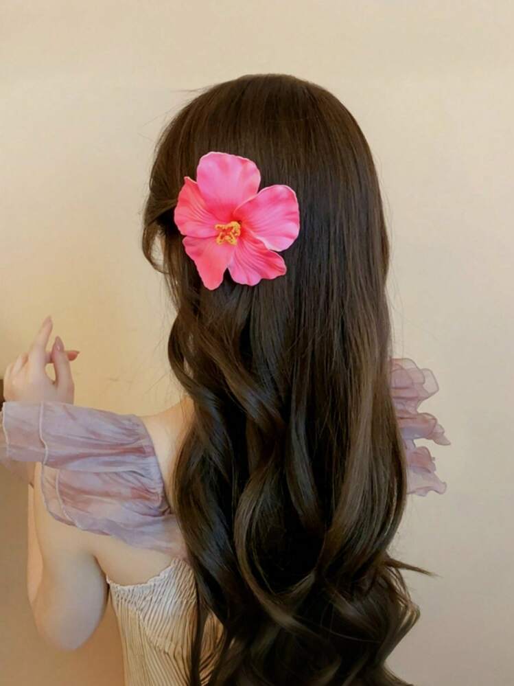 Hawaiian Plumeria Foam Flower Hair Clips - 5pcs detail photo 3 - Hair Clips at ShopKaar