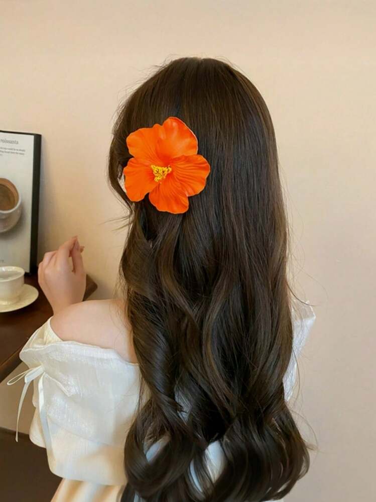 Hawaiian Plumeria Foam Flower Hair Clips - 5pcs detail photo 6 - Hair Clips at ShopKaar