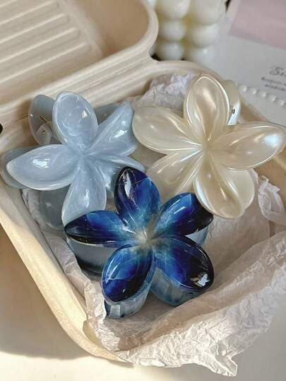 Tie Dye Marble Water Wave Hair Clips - 3pcs main product photo - Hair Clips at ShopKaar
