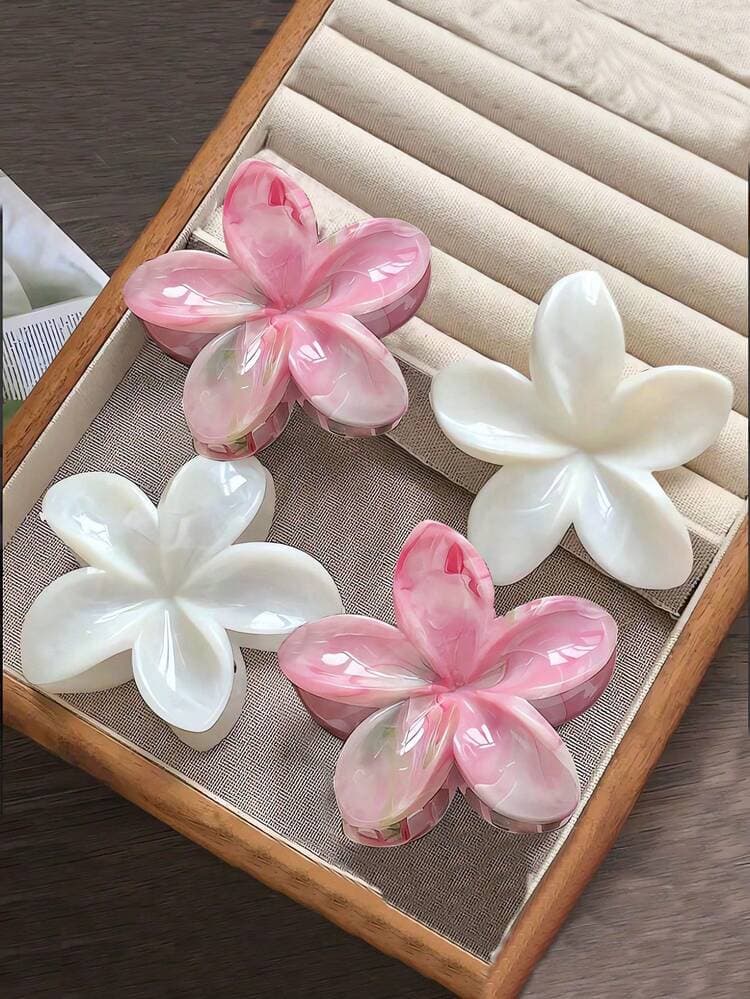 Gradient Marble Print Hair Claw Clips - 6pcs detail photo 12 - Hair Clips at ShopKaar