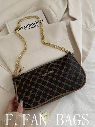 Minimalist PU Chain Underarm Bag main product photo - Mini Bags at ShopKaar