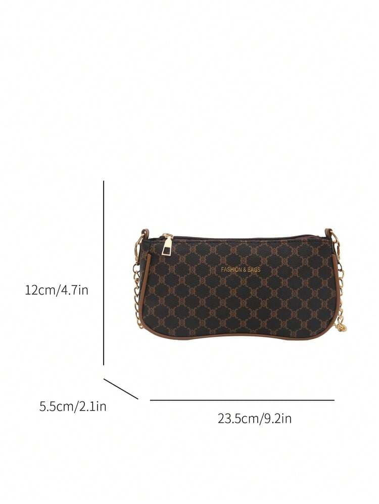 Minimalist PU Chain Underarm Bag detail photo 7 - Mini Bags at ShopKaar