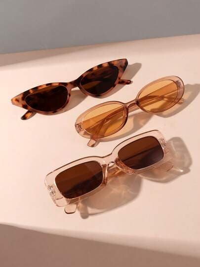 Square Frame Fashion Glasses - 3 Pairs main product photo - Eyewear at ShopKaar