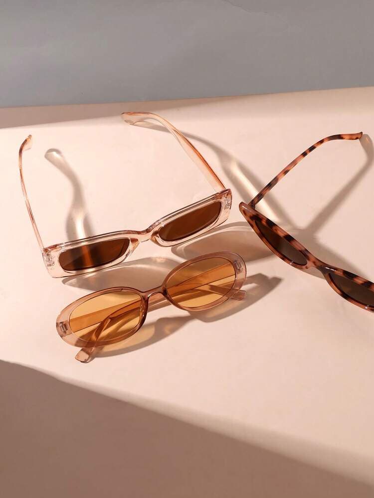 Square Frame Fashion Glasses - 3 Pairs detail photo 3 - Eyewear at ShopKaar