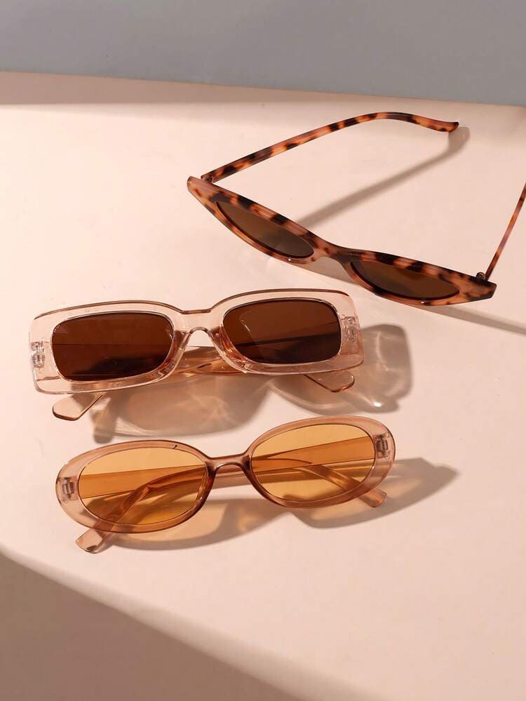 Square Frame Fashion Glasses - 3 Pairs detail photo 5 - Eyewear at ShopKaar