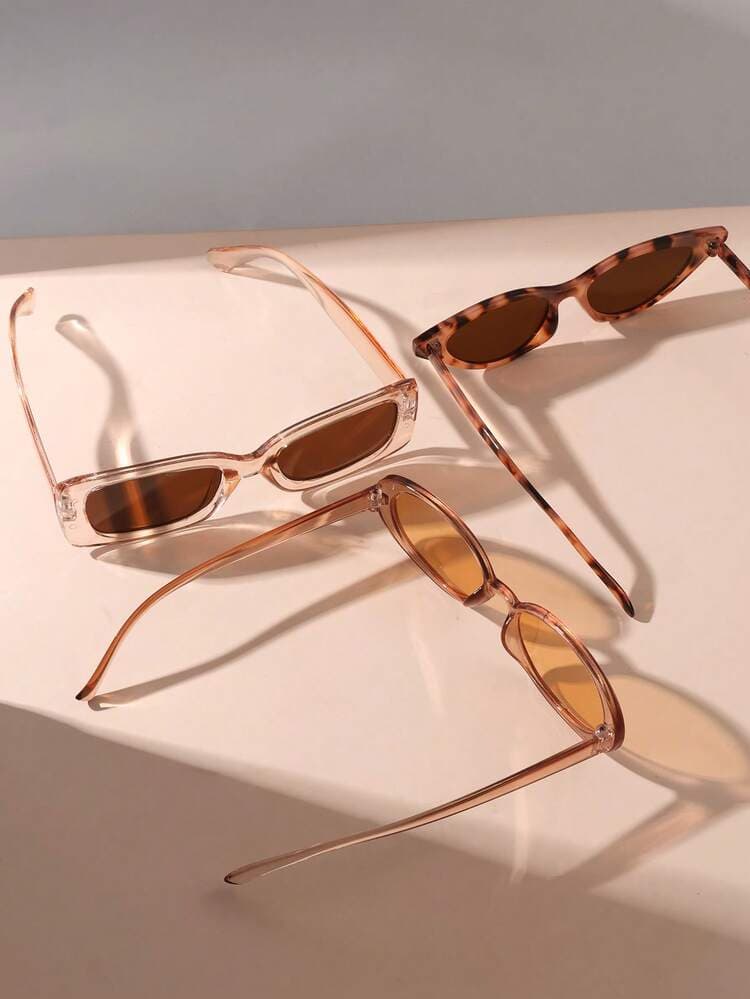 Square Frame Fashion Glasses - 3 Pairs detail photo 6 - Eyewear at ShopKaar