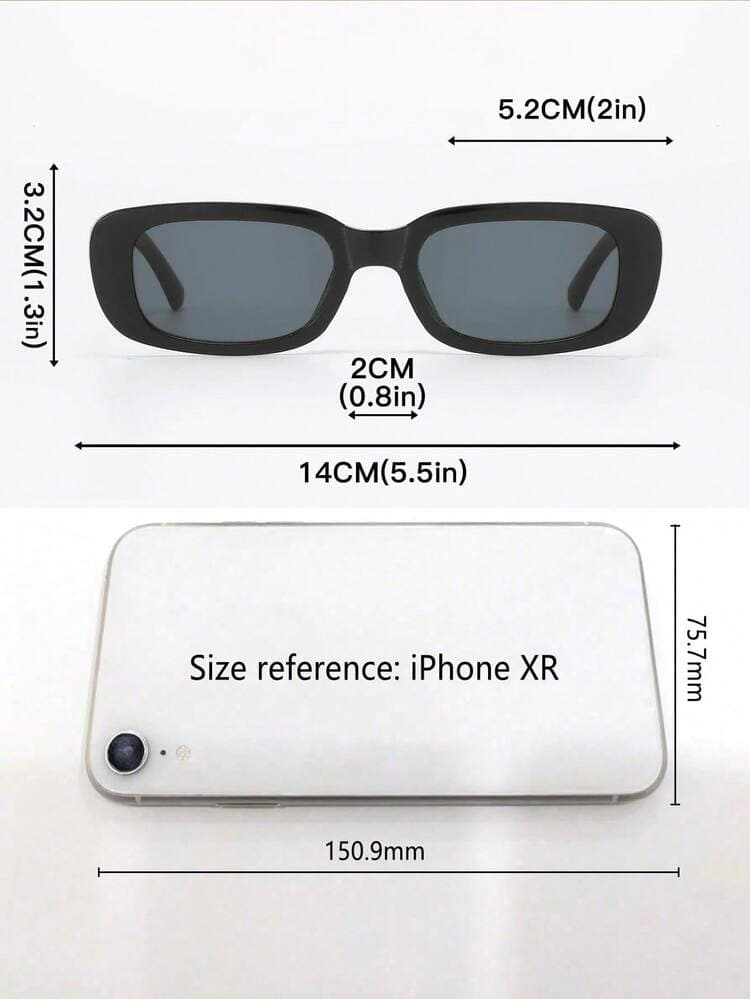 Square Triangle Frame Fashion Glasses - 3 Pairs detail photo 10 - Eyewear at ShopKaar