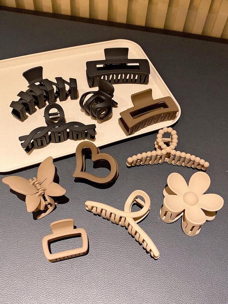 High-End Flower Hair Claw Clips Set - 11pcs detail photo 4 - Hair Clips at ShopKaar