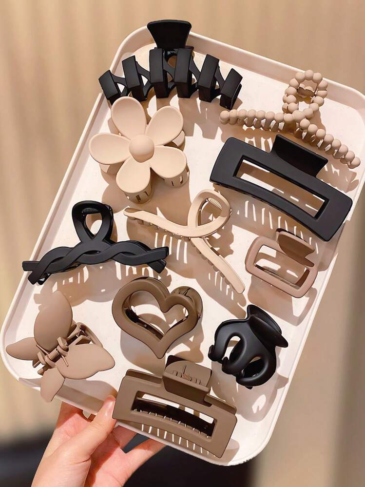 High-End Flower Hair Claw Clips Set - 11pcs detail photo 5 - Hair Clips at ShopKaar