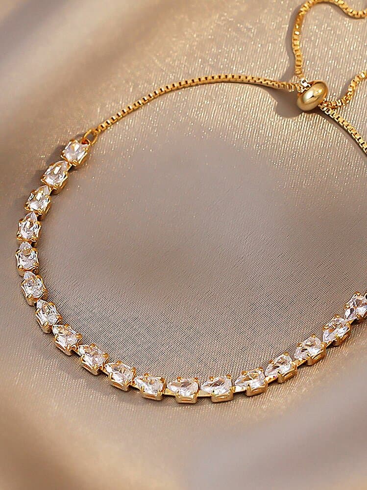Cubic Zirconia Decor Bracelet detail photo 3 - Bracelets at ShopKaar