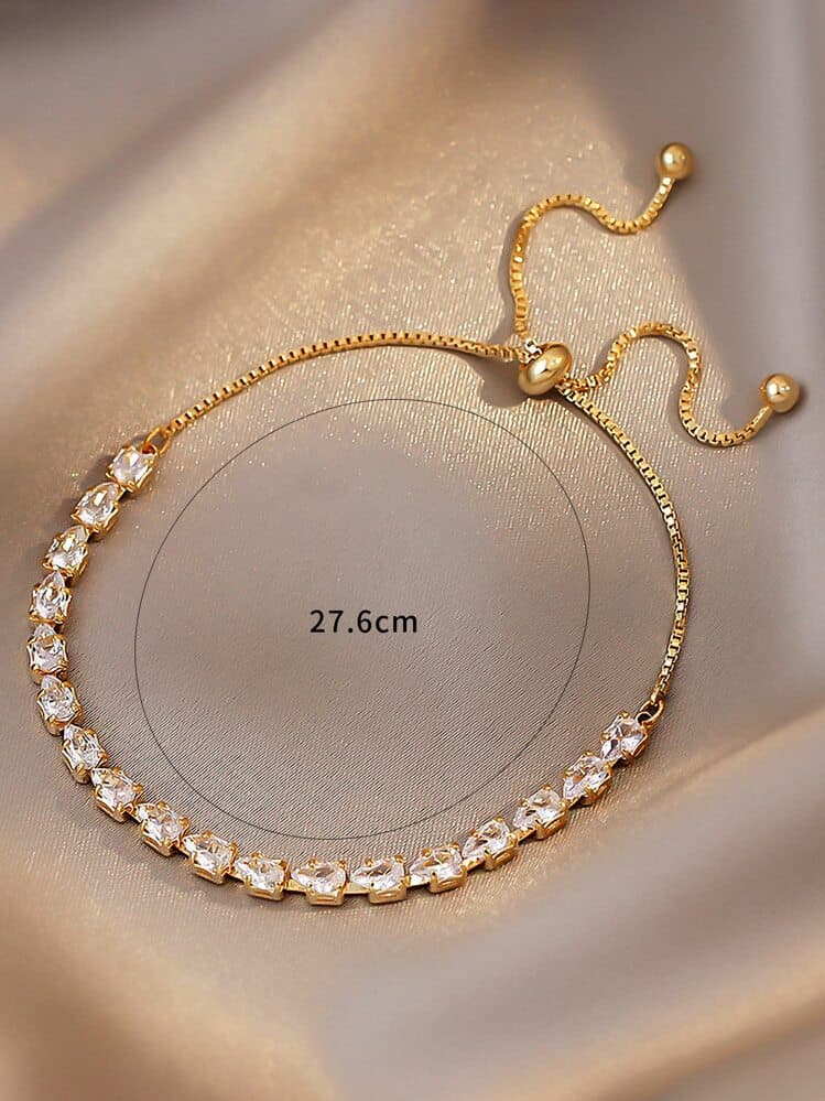 Cubic Zirconia Decor Bracelet detail photo 4 - Bracelets at ShopKaar