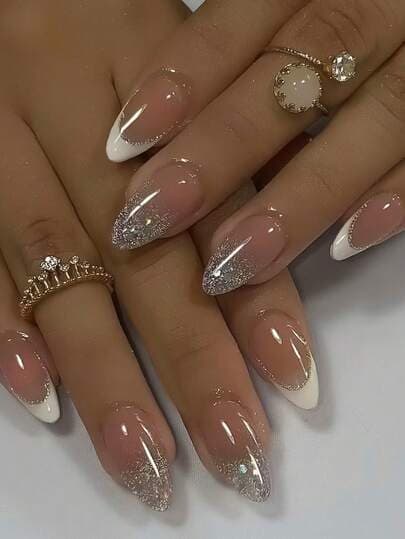 White French Almond Press-On Nail Stickers - 24pcs main product photo - Press-On Nails at ShopKaar