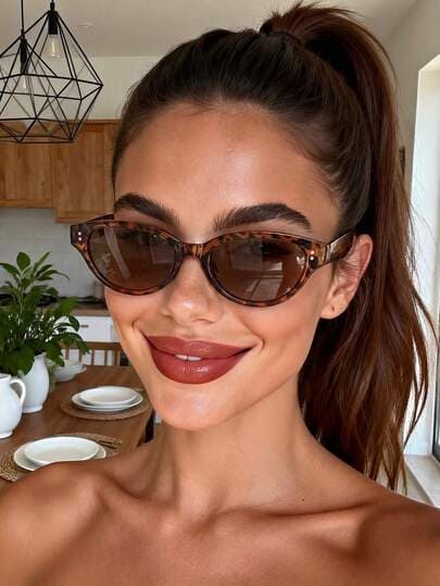Unisex Retro Cat Eye Oval Fashion Glasses main product photo - Eyewear at ShopKaar