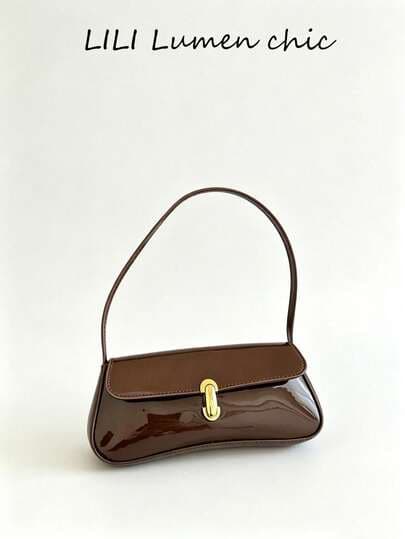 Vintage French Flap Lock PU Shoulder Bag main product photo - Bags at ShopKaar
