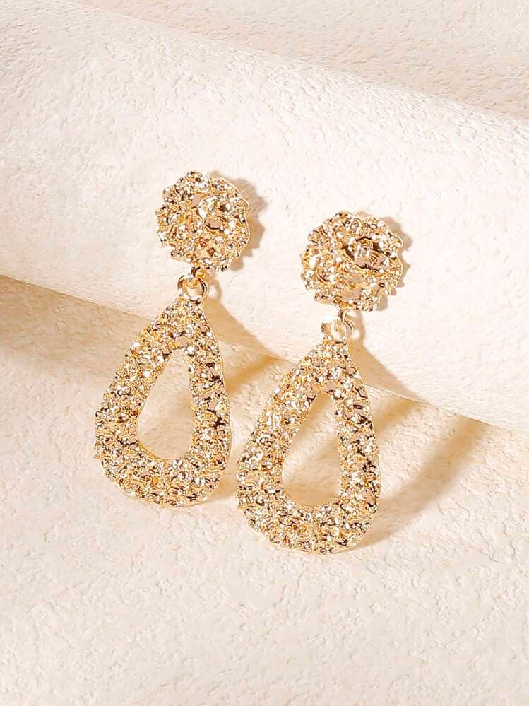 Vintage Alloy Water Drop Geometric Earrings detail photo 2 - Earrings at ShopKaar