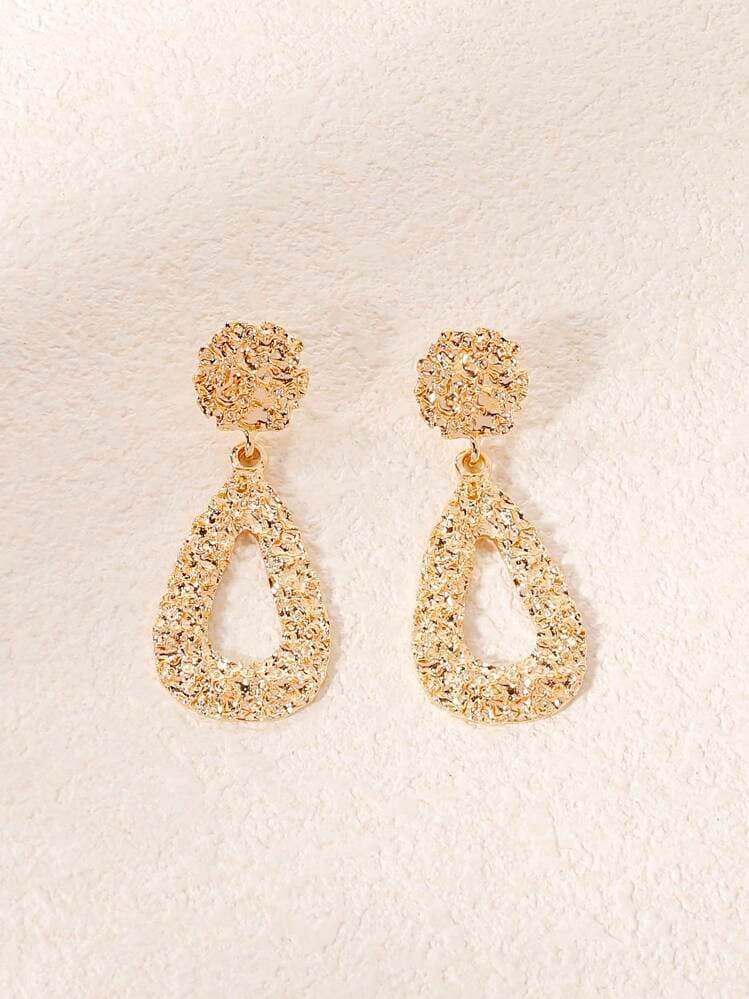 Vintage Alloy Water Drop Geometric Earrings detail photo 4 - Earrings at ShopKaar