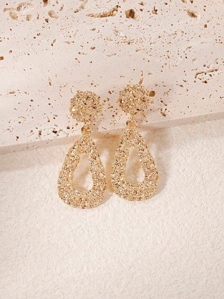 Vintage Alloy Water Drop Geometric Earrings detail photo 5 - Earrings at ShopKaar