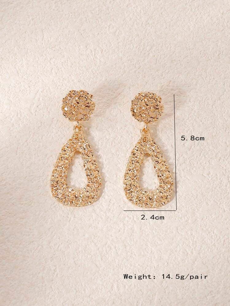 Vintage Alloy Water Drop Geometric Earrings detail photo 6 - Earrings at ShopKaar