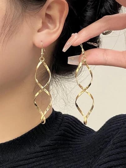 Vintage Spiral Drop Earrings main product photo - Earrings at ShopKaar