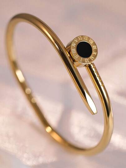 18K Gold Plated Roman Numeral Bracelet main product photo - Bracelets at ShopKaar