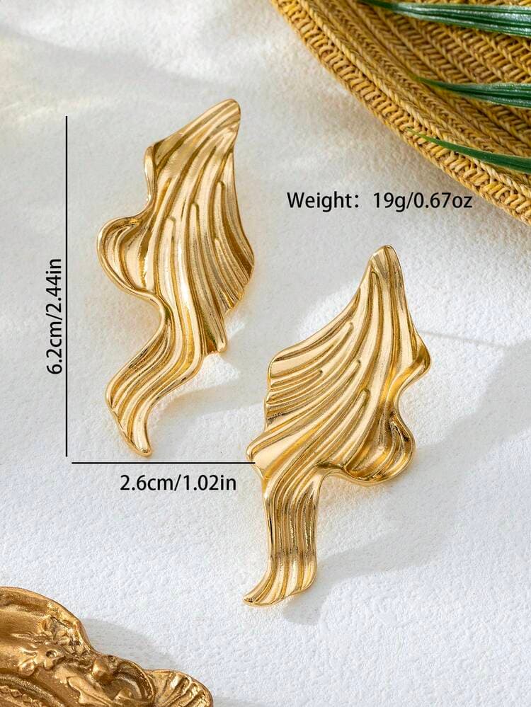Minimalist Asymmetrical Stud Earrings - 2pcs detail photo 7 - Earrings at ShopKaar