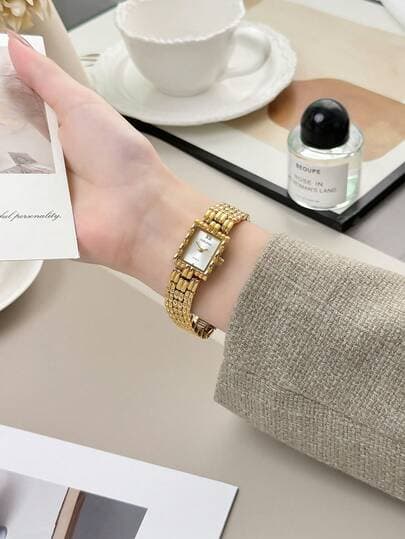 Petite Gold Bracelet Watch with Minimalist Dial main product photo - Watches at ShopKaar