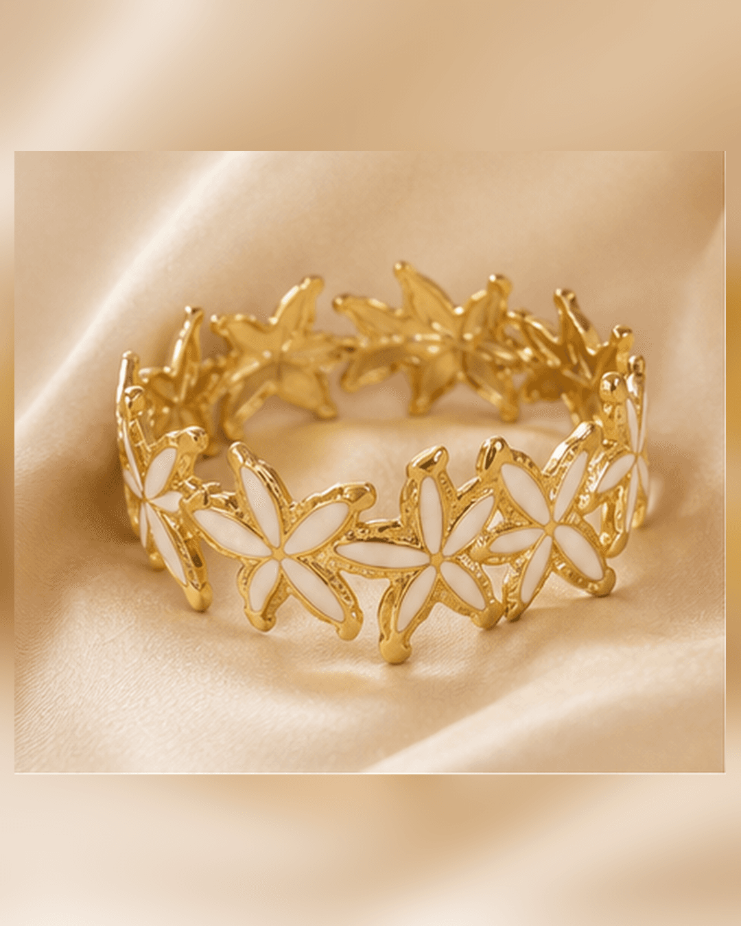 Gold-Tone Openwork Leaf Cuff Bracelet main product photo at ShopKaar