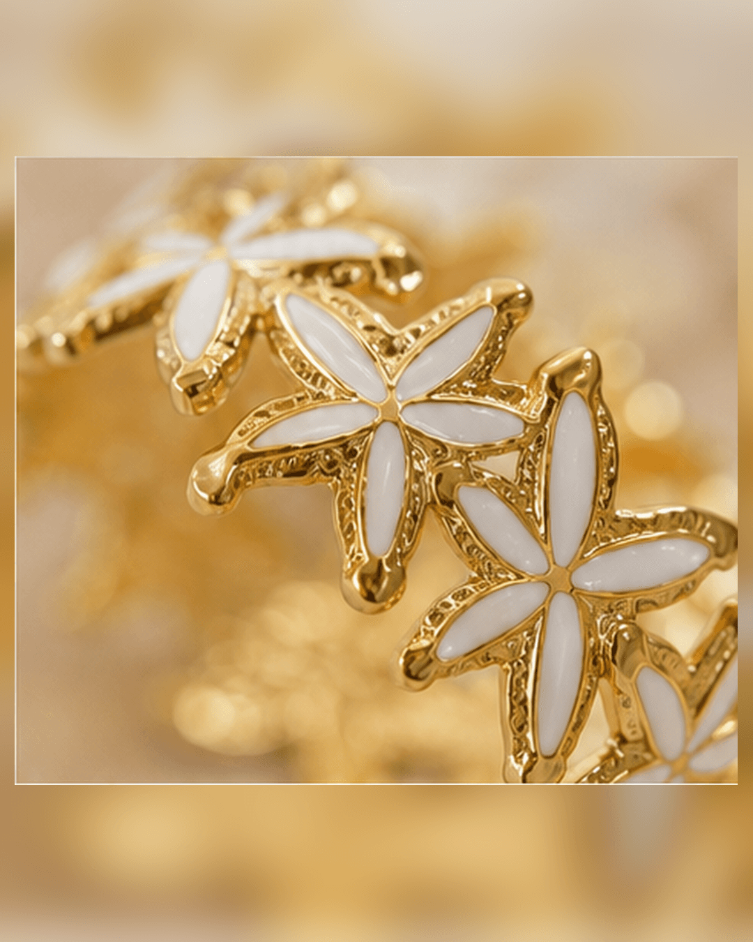 Gold-Tone Openwork Leaf Cuff Bracelet detail photo 4 at ShopKaar