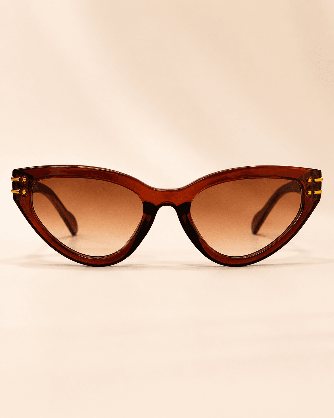 Amber Tortoiseshell Cat-Eye Brown Gradient Sunglasses main product photo at ShopKaar