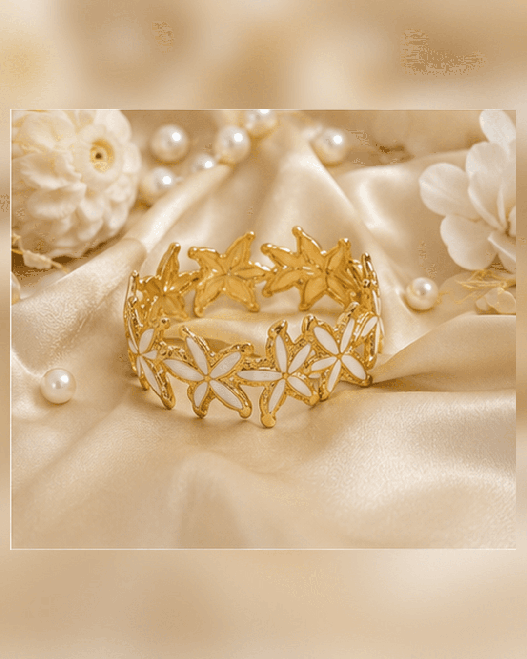 Gold-Tone Openwork Leaf Cuff Bracelet detail photo 6 at ShopKaar