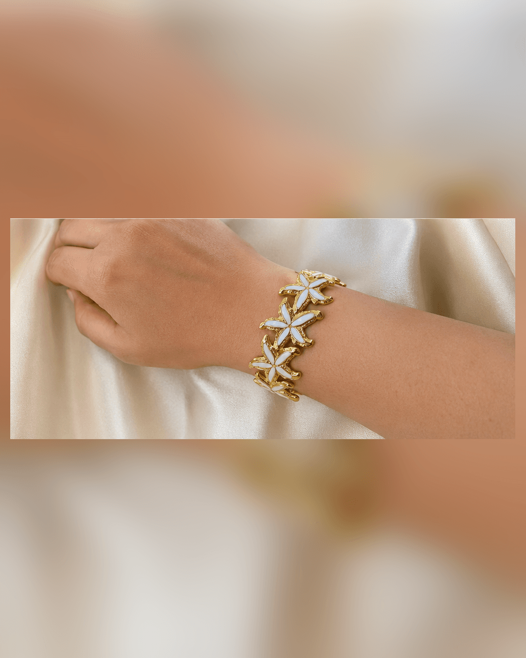 Gold-Tone Openwork Leaf Cuff Bracelet detail photo 7 at ShopKaar