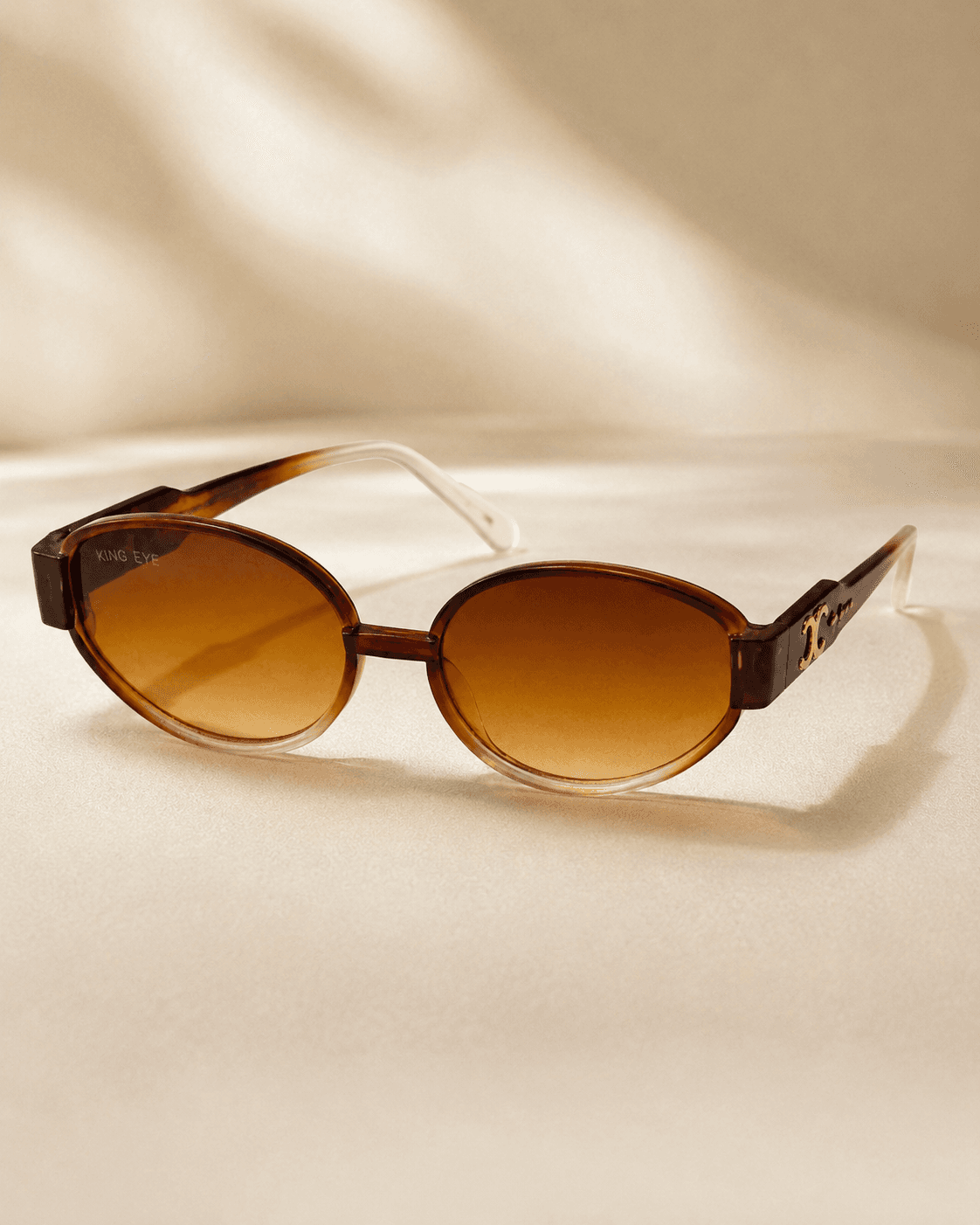 Amber Oval Brown Gradient Fashion Sunglasses main product photo at ShopKaar