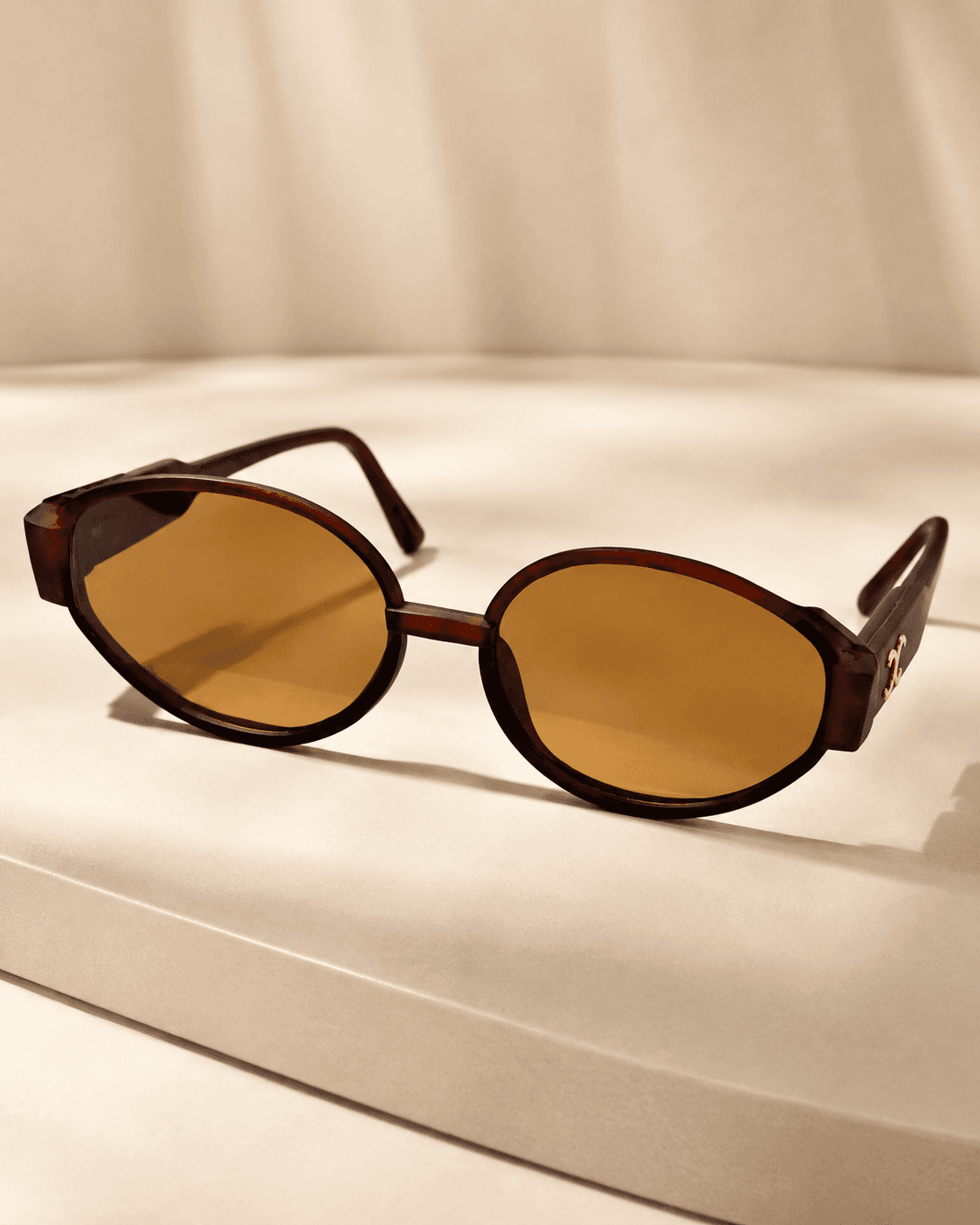 Tortoiseshell Geometric Amber-Lens Sunglasses main product photo at ShopKaar
